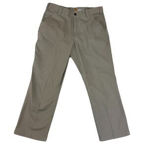 Carhartt Rugged Flex Rigby Relaxed Fit Pants 35x28 Canvas Tan 102291 232